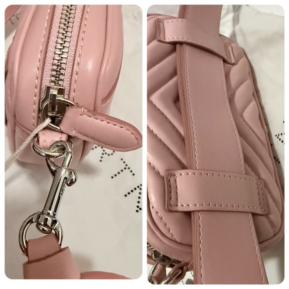 NWT Stella McCartney Quilted Pink Star Camera Crossbody Bag - Picture 9 of 13